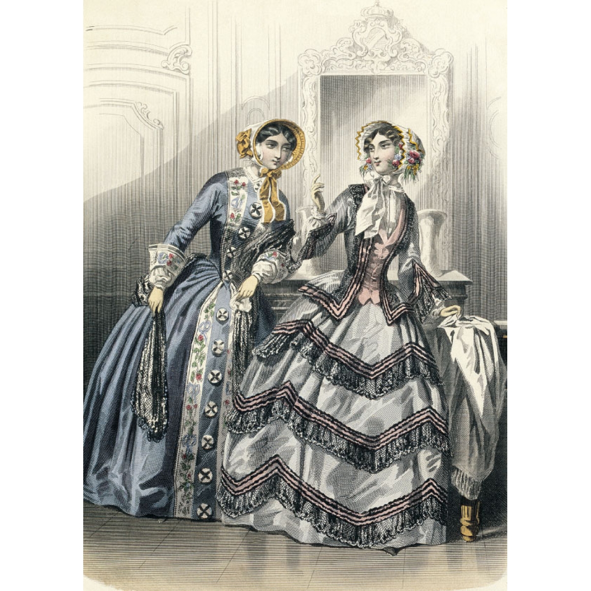 De la mode. Франция мода 1851. Высокая мода 19 века. Журнал высокой моды 1840-1845. Мода Театральная 19 века.